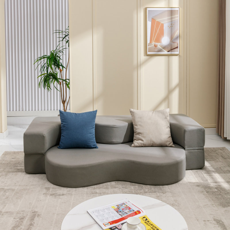Ivy Bronx Folding Sofa Bed Futon Sofa Couch Convertible Sofa Sleeper Bed With Memory Foam Foldable Floor Couch Bed For Living Room Guest Room Bedroom Reviews Wayfair Canada
